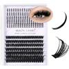 ARISON LASHES Ciglia Finte Ciuffetti Spiky + 100D, Extension Ciglia Cluster Lashes con 5 File Spiky e 7 File Volume 100D, Effetto Manga
