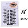 ARISON LASHES Ciglia Finte Ciuffetti Fox Eye, Extension Ciglia Cluster Lashes Effetto Manga Cat Eye con 3 Ciuffi per Lato e 2 File di Ciglia Inferiori