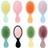 Manjonzic - Confezione da 8 mini spazzole per capelli bagnati da viaggio, spazzola districante da viaggio, mini setole morbide