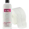 N&BF Cleaner per unghie 1.000 ml + salviette pad 2 x 500 batuffoli-Pulitore Nail utilizzato per pulire e sgrassare in qualità da studio