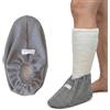 PYRUVAE Calza Copri Gesso per Piede con Suola Antiscivolo Impermeabile, Scarpa Post Operatoria Regolabile per Fratture e Infortuni, Protezione per Gesso e Fasciature, 27cm (Grigio)