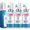 P-Beauty Cosmetic Accessories P-Beauty Siero antiimpurità BHA 2% di acido salicilico peeling contro punti neri e brufoli, liquido esfoliante anti anti mitesseri, brufoli e pori ostruiti, scrub viso per pelli impure (3 x 30 ml)