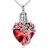 Kaeltsyn Collana commemorativa per la cremazione in acciaio inossidabile con pendente a forma cuore albero intrecciato per gioielli cremazione per la conservazione delle ceneri