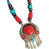 YOPI Collana lunga a campana in stile etnico bohémien retrò Xizang for donna - Accessorio for maglione con catena a clavicola
