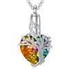 Kaeltsyn Collana commemorativa per la cremazione in acciaio inossidabile con pendente a forma cuore albero intrecciato per gioielli cremazione per la conservazione delle ceneri