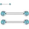 AROWRO Piercing per capezzolo in titanio G23, piercing per lingua, filettatura interna, piercing per lingua, ponte, gioielli, Titanio