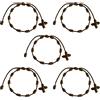 HJYZY 10 pz Pulsera Decenario annodato con croce intrecciata regolabile rosario croce braccialetto - multicolori adatto per uomini e donne