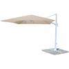 Ombrellone da Giardino Saturno Decentrato 3x3 m in Alluminio grigio Telo Tortora