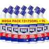 Viakal Professional Anticalcare Liquido, Formato 9 Litri (12 X 750ML), Elimina e Previene il Calcare, Per Uso Professionale