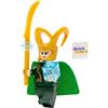 LEGO Supereroi: Minifigura Loki con Scettro e Tesseract e Mantello Blu Aggiuntivo