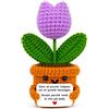 EQUIK PRODUCTS Tulipano - Fiori Uncinetto | Regalo Originale per Donna o Uomo, Idea Regalo Compleanno Amica, Collega o Sorella | Positive Peluche Motivazionale Portafortuna Antistress Ufficio | Secret Santa