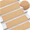 vidaXL Trapmatten zelfklevend 15 st sisal-look 65x21x4 cm sisal