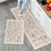 Fecialy Set di tappeti da cucina 2 pezzi, tappeti e tappetini antiscivolo lavabile cucina Runner Rug 40x60+40x120CM tappetino per corridoio ingresso lavanderia Inoltre