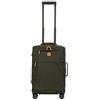 Bric's Trolley Cabina Espandibile X-Collection, Valigia Bagaglio a Mano con 4 doppie Ruote, Resistente e Ultra Leggera, Dimensioni 36x55x23 cm, Olive