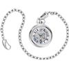 Bulova Orologio da taschino classico da uomo Sutton automatico, quadrante a 3 lancette in acciaio inox con catena staccabile, stile: 96A304