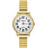 OIDEA Orologi da donna con cinturino elastico: orologio da polso con grande quadrante digitale analogico al quarzo in acciaio inox trasparente orologio vintage regalo per le donne, gold, Bracciale