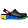 Crocs Zoccoli classici Lego System unisex, per adulti, scarpe Lego per donne e uomini, Nero, 9 Women/7 Men