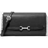 Michael Kors Carson - Grande borsetta con tracolla convertibile, in pelle martellata, colore: Nero