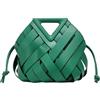 yanyaxm chengshao Borsa tote intrecciata in pelle vegana for borse da donna con manico superiore e borsette a tracolla(Green)