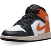 NIKE Scarpe Air Jordan 1 Mid (GS) Taglia 37.5 Codice DQ8423-801 Arancione Ragazzi