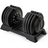 Amazon Basics Manubrio regolabile, 24 kg, 12 pesi, manubrio singolo
