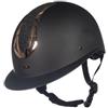 HKM Unisex Illusion Casco da equitazione Nero/Oro Rosa M = 55-57 cm