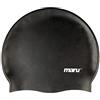 MARU Cappello da nuoto, 100% silicone, cuffia da nuoto unisex per adulti, berretto da nuoto leggero per uomini e donne, cappelli da nuoto comodi e durevoli progettati nel Regno Unito (nero, taglia unica)