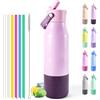 Motswedi Borraccia Termica 900ml, Borracce Termiche, a Prova di Perdite, Borraccia Acciaio Inox, per Bevande Calde e Freddo, per Palestra, Campeggio, Yoga, Rosa-Viola Scuro