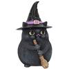 Nemesis Now - Statuetta portafortuna con gatto nero, in resina, 12 cm