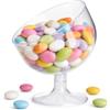 Decoraparty Calice Coppa Porta Confetti Inclinata Trasparente 16 x 19 cm - per Confettata Cerimonia Decora Tavola, Centrotavola Decorazione Grande per Caramelle, Cioccolatini