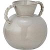 Bloomingville Manici Intrecciati in gres porcellanato da 23 cm e Smalto reattivo, Vaso Color Crema