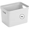 SUNWARE perfectly organised Sunware Sigma Home scatola portaoggetti 18L bianco - 35x24.6x24.3cm - contenitore organizer impilabile - scatola plastica casa
