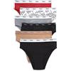 Hanes Originals Underwear - Set di 6 Stringhe in Cotone Elasticizzato, Colori Assortiti di Base Slip a Tanga Donna (Pacco da 6)