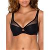 Smart & Sexy Maglia Plunge Reggiseno da Donna, Maglia Nera, 2E