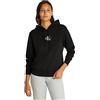 Calvin Klein Donna Felpa Monologo con Cappuccio, Nero (CK Black), XXS