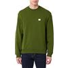 Calvin Klein Uomo Felpa Terry Badge con Scollo Rotondo, Grigio (Medieval Forest), 2XL