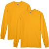 Gildan Heavy Cotton Long Sleeve T-Shirt, Style G5400, 2-Pack, Oro, L (Pacco da 2) Unisex-Adulto