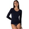 Lovable Maglia Manica Lunga in Micromodal Elasticizzato | Scollo Tondo Ampio | Materiale Morbido e Traspirante | Maglieria Donna, Blu Notte, S