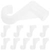 HEALEEP 10 Pezzi Gancio per Asciugamani in Plastico Bianco 13mm Design Salvaspazio e Installazione Facile per Spazi di Stoccaggio e Appartamenti