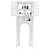 Vielrosse Armadietto per WC sopra la toilette, scaffale con 3 ripiani e 2 ante, bianco 48 x 23 x 150 cm