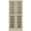 Generic Vetrina in Rovere con ante in Vetro, Mobile Alto con Ripiani Regolabili, Vetrina con Venature del Legno per Soggiorno, Studio e Decorazioni per la Casa (Quercia di Sonoma #09)