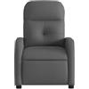 ZIRLANLV Poltrona Massaggiante Elettrica, Poltrona Relax con Funzione Reclinabile/Reclinabile/TV, Sedia Imbottita, Schienale Regolabile per Soggiorno, Tessuto Marrone Scuro (Grigio scuro #24)