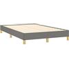 vidaXL Giroletto senza Materasso Grigio Scuro 120x190 cm in Tessuto