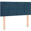 vidaXL Testiera Blu Scuro 100x5x78/88 cm in Velluto