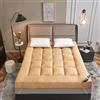 Generic Materasso da pavimento giapponese pieghevole portatile morbido materasso futon materasso spesso per dormire singolo/matrimoniale, leggero e marrone chiaro, 180 x 200 cm