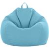 Odot Pouf Poltrona a Sacco, Tinta Unita Poltrona Sacco, Sacchetto di Fagioli con Manico, Bean Bag, per Decorazione della Soggiorno Giardino Salotto, Senza Ripieno (Azzurro,L(90 * 110cm))