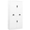 vidaXL Armadio per Ufficio Bianco 90x40x180 cm in Acciaio