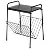 AKTIVE Max Home Tavolino 36x29x46 cm, Peso massimo 5 kg, Con portariviste in metallo, Struttura in metallo nero, Organizzazione per soggiorno, Ufficio, Ingresso (18506)