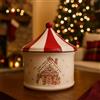 Magie di Natale Barattolo in Ceramica con Decoro a Biscotto Decorazione Natalizia Ø 18 cm