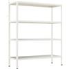 Brigros - Libreria Scaffale Metallico Fly 4 Ripiani 75x28x90 cm In Acciaio Laminato A Freddo, Verniciatura Epossidica Bianco Latte
